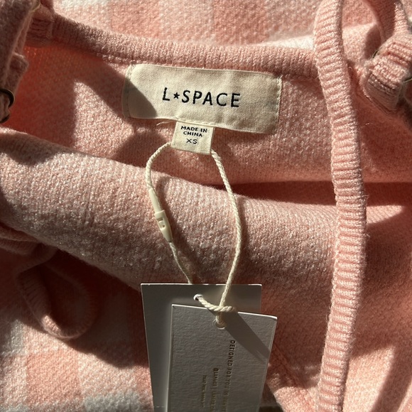 NWT L*Space Francie Mini Knitted Dress in Pink and White Checkers Size XS - Picture 5 of 6
